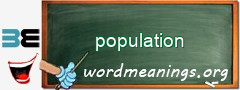 WordMeaning blackboard for population